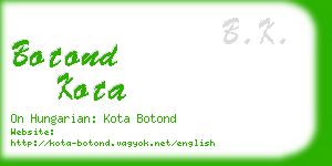 botond kota business card
